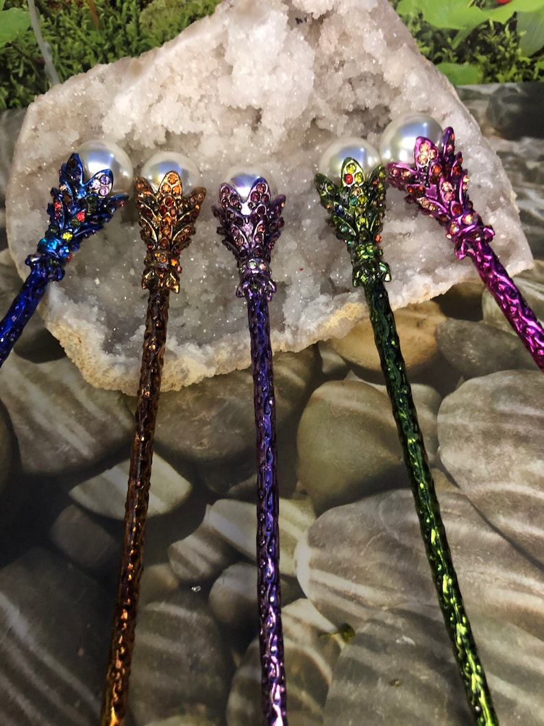 Fairy Wands 6 long, Scepter, Wizard Staff, Magical Wands, Crystal Wands, Staff image 3