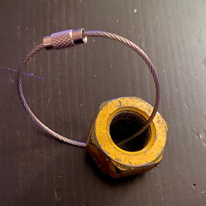NASCAR Race Used Lugnut Keychain (Yellow)