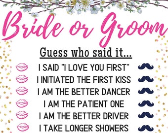 Bridal Shower Games - Digital Download