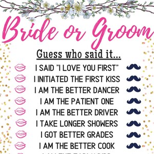 Bridal Shower Games - Digital Download