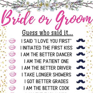 Bridal Shower Games - Digital Download