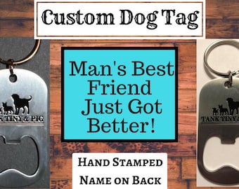 Bottle Opener Dog Tag