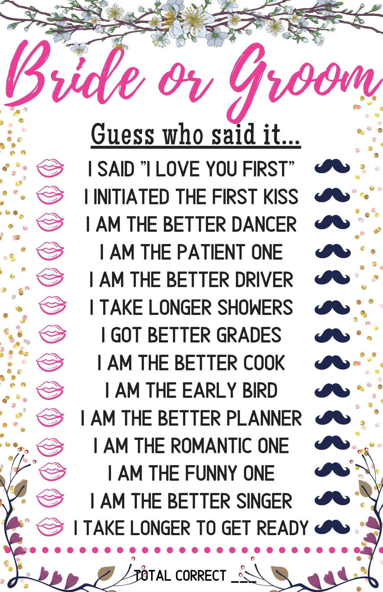 Bridal Shower Games - Digital Download