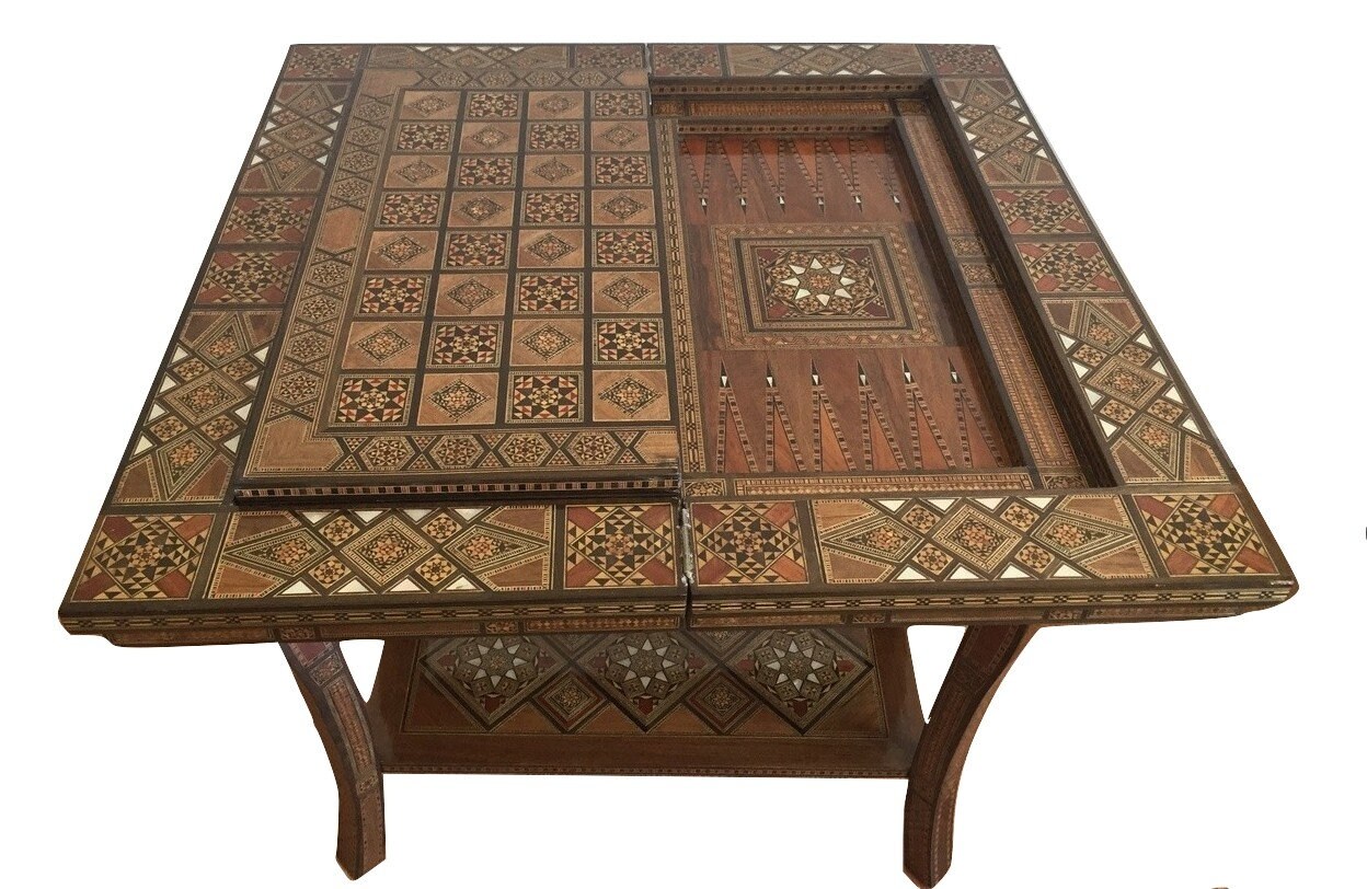 Vintage Side Table Poker Table Game Table Cards Table