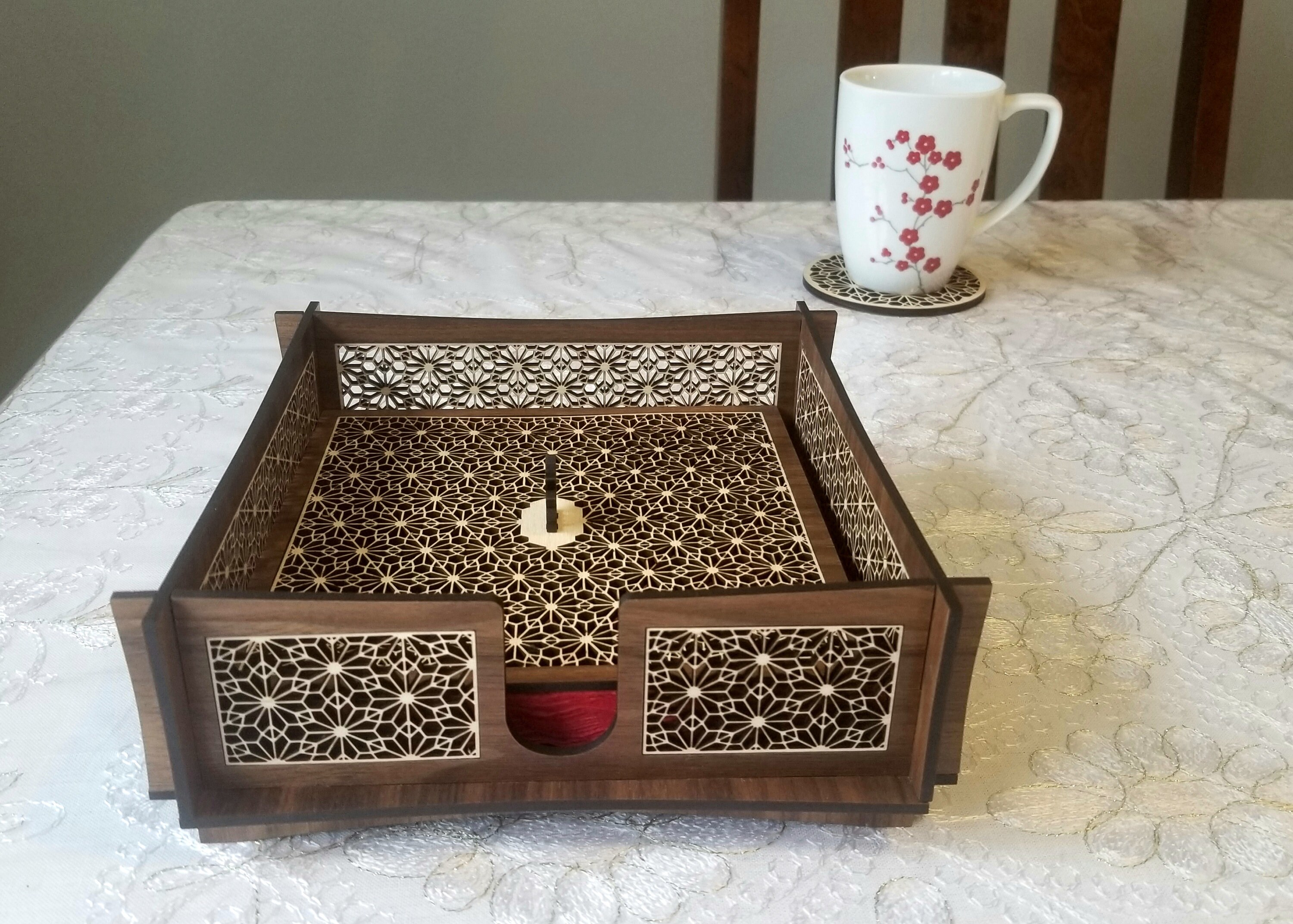 Napkin Holder / Horizontal Modern Stylish Wooden Geometric Etsy