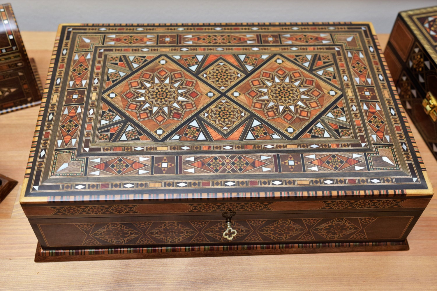 Tea Box Jewelry Box Multipurpose wooden Box mother of Etsy