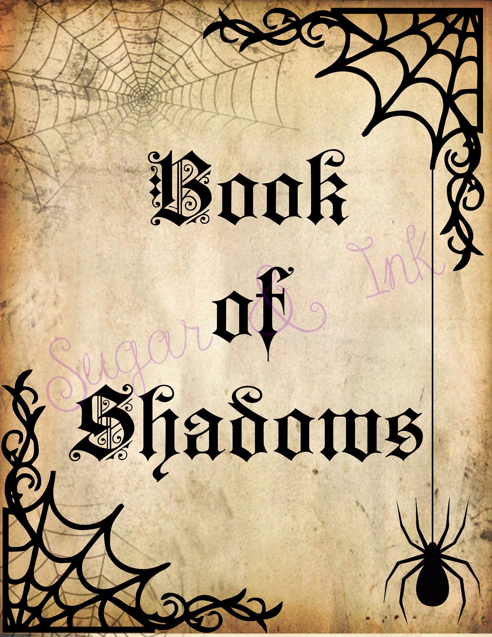 Book of Shadows Title Pages Instant Download | Etsy