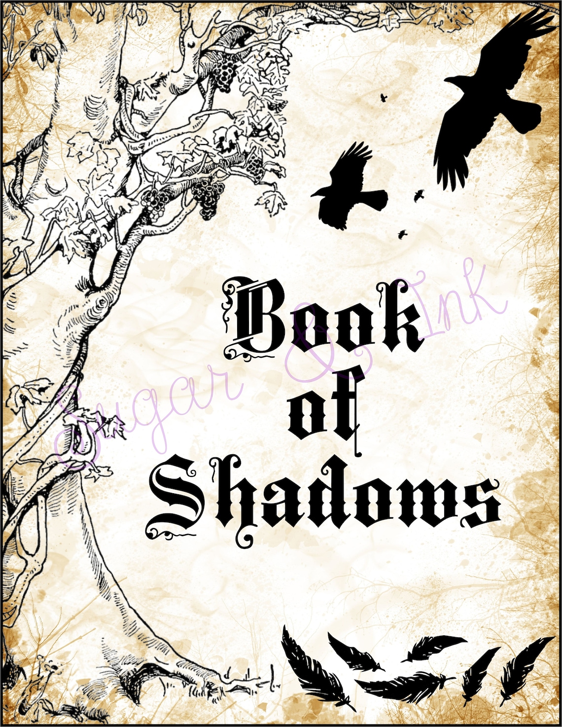 Book Of Shadows Title Pages Instant Download Etsy