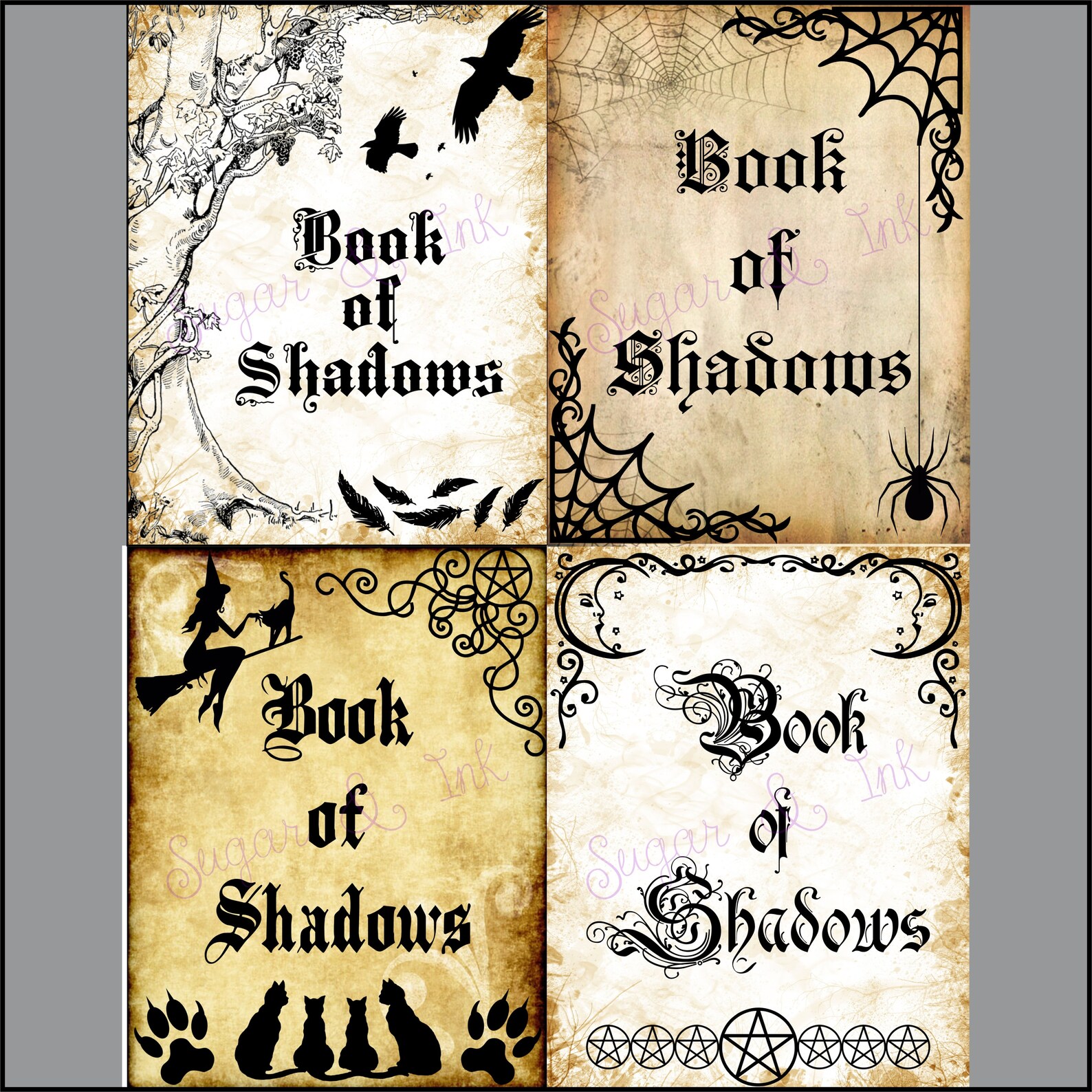 Book of Shadows Title Pages Instant Download | Etsy