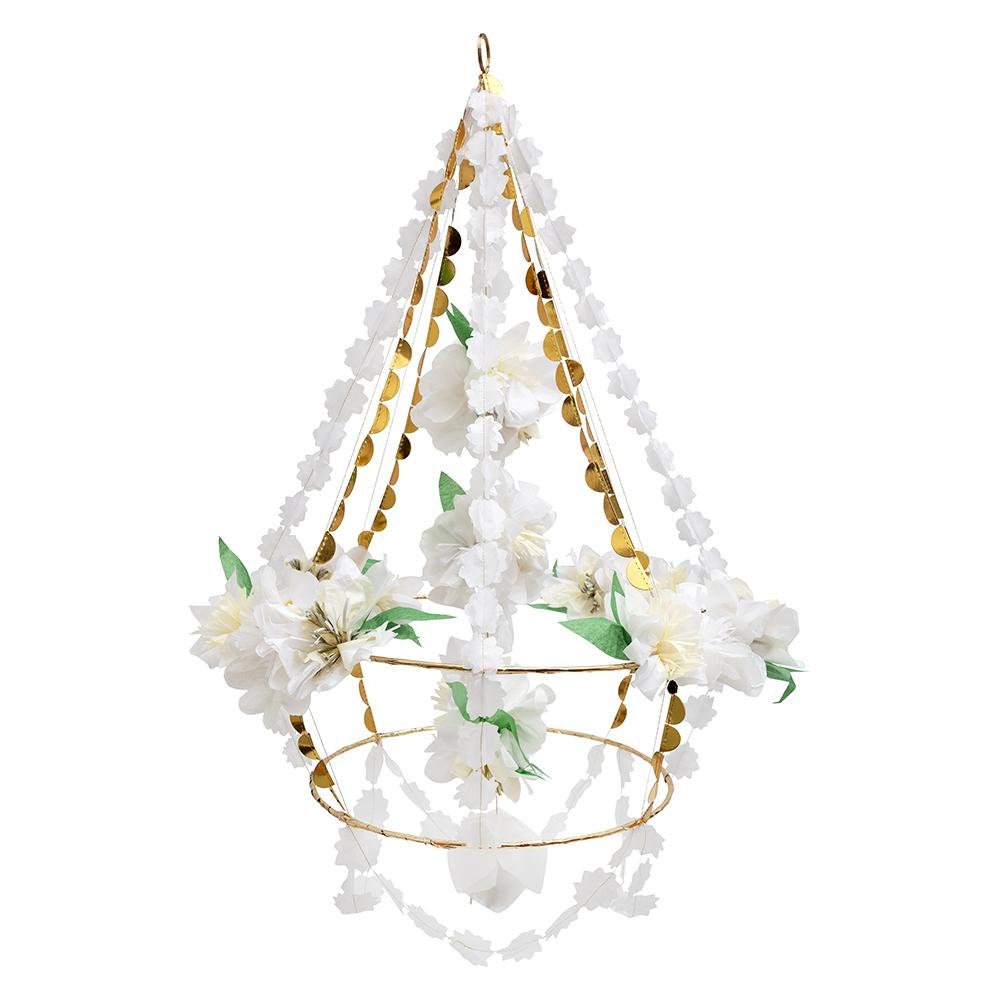 Flower Chandelier Party Chandelier Paper Flower Garland Etsy