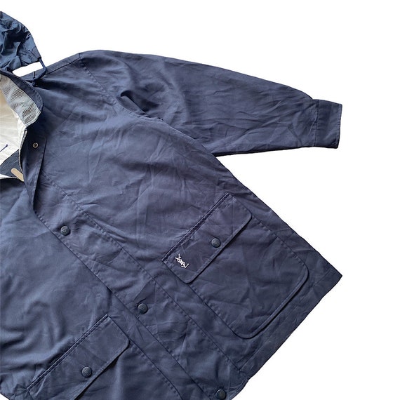 Yves Saint Laurent pour homme jacket　L Men's Vintage 90s Yves Saint Laurent Pour Homme Nylon Navy Jacket