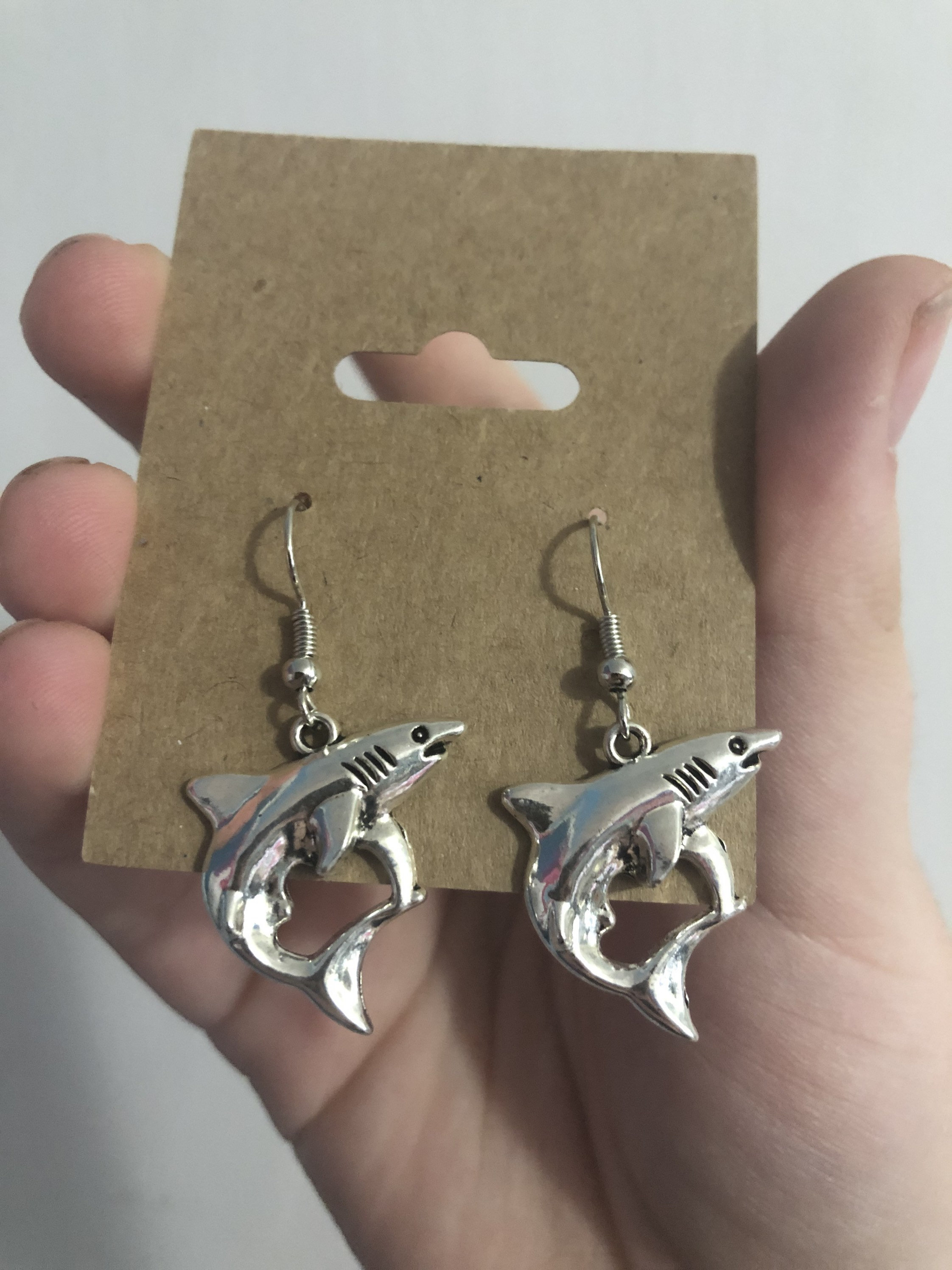 Adorable Shark earrings Ocean themed Shark earrings Etsy