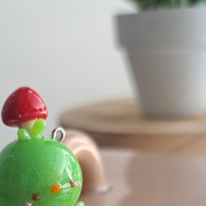 Green Mushroom Duck Charm
