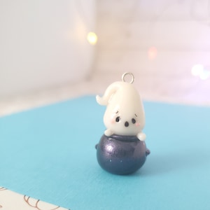 Kawaii ghost in Cauldron charm