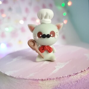 Kawaii chef kitty cat figure