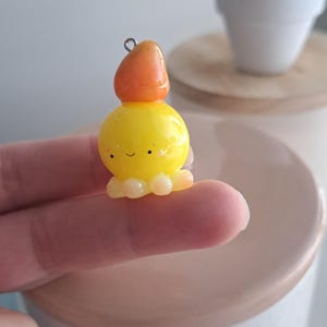 Kawaii Mango Octopus Charm