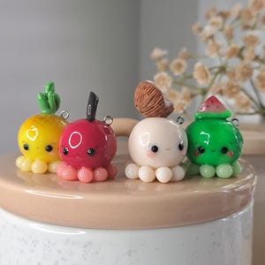 Fruit octopus charm Keychain