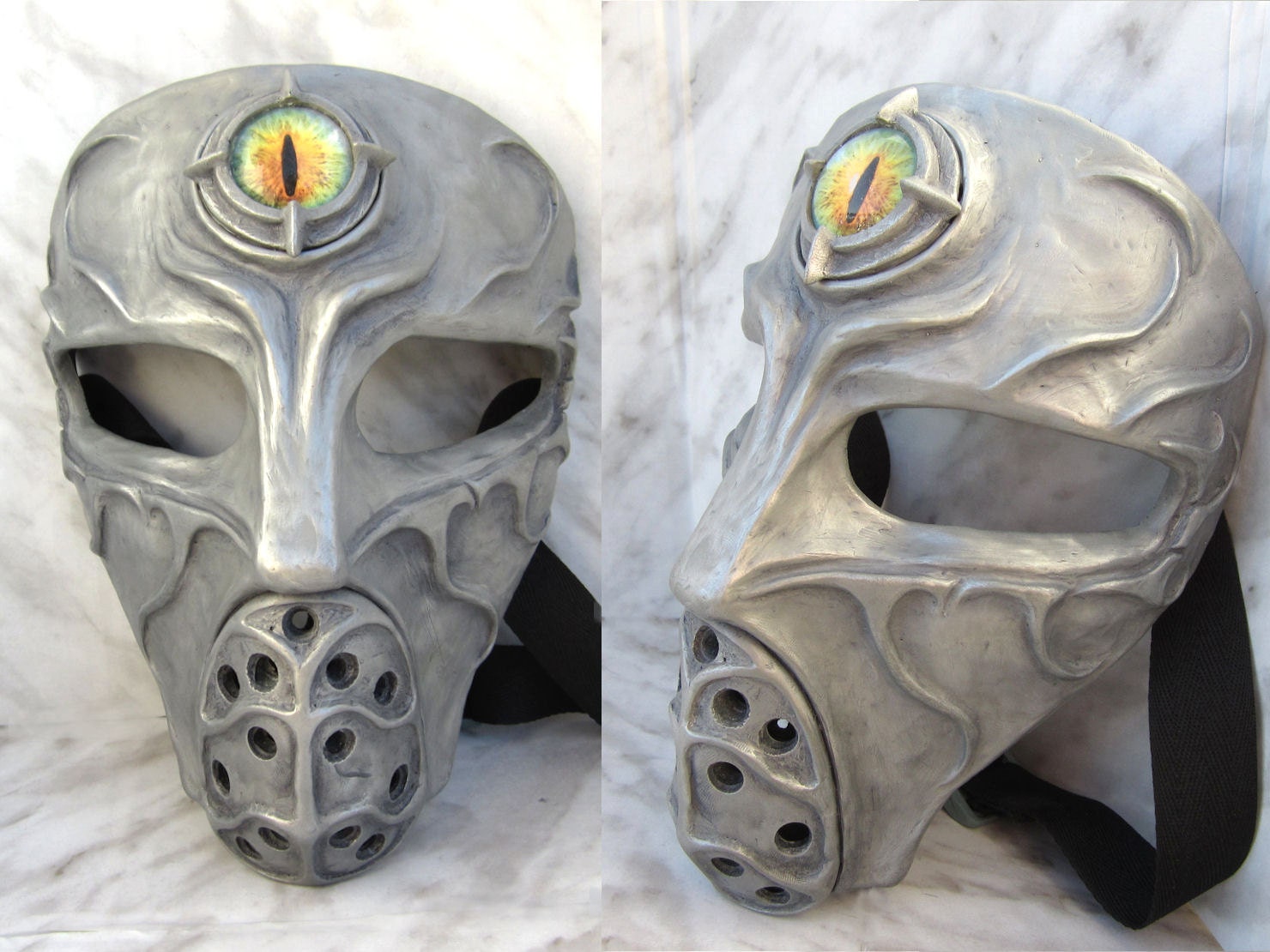Domination Class third eye Inquisitor life size  Mask with cold cast metal powder finish costume accessory