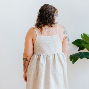 Handmade Linen Boxy Tank Babydoll Dress 100% Linen Medium Weight Multiple Color Options One Size Fits Most Small X Large image 5
