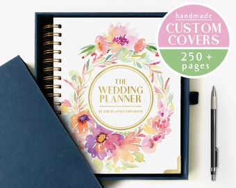 The Wedding Planner - Planning Guide and Keepsake - Custom Cover Organizer Binder - Custom Wedding Gift - Calendar Checklist Guestlist Guide