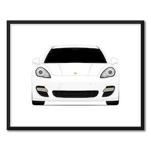 Porsche Panamera (2009-2013) 970 1st Generation Inspired Car Poster Print Wall Art Decor CX1 (Unframed)