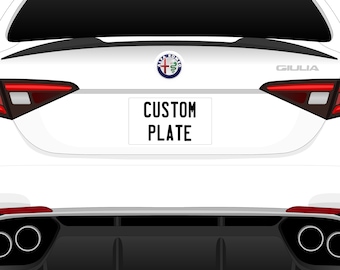 Custom License Plate Add on for Prints (not a real license plate) XX1