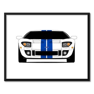 Ford GT (GT40) (2004-2006) 1st Generation Inspired Car Poster Print Wall Art Decor CX2 (Unframed)