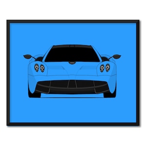 Pagani Huayra (2011-2018) Inspired Car Poster Print Wall Art Decor CX1 (Unframed)