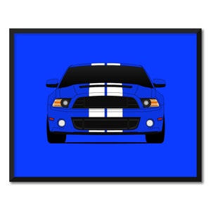 Shelby GT500 S197 II (2013-2014) Inspired Car Poster Print Wall Art Decor Carroll Shelby Ford Mustang Cobra S1 CX2 (Unframed)