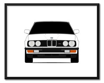 BMW M5 E28 (1984-1998) Car Poster Print Wall Art Decor BMW M Power CX1 (Unframed)