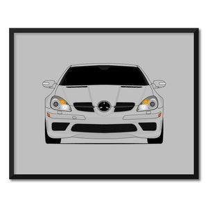 Mercedes-Benz SLK AMG 55 (2006-2008) Black Series R171 Inspired Car Poster Print Wall Art Decor CX1 (Unframed)