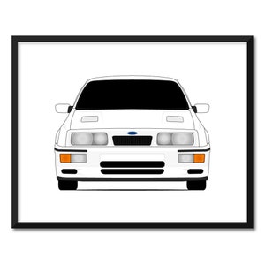 Ford Sierra RS Cosworth (1986-1992) Poster ispirato alla stampa artistica da parete CX1 (senza cornice)