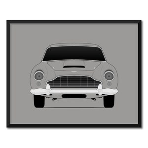 Aston Martin DB5 (1963-1965) Inspired Car Poster Print Wall Art Decor James Bond CX1 (Unframed)