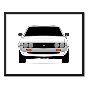 Toyota Celica GT A20, A30 (1970-1977) 1st Generation Inspired Car Poster Print Wall Art Decor CX1 (Unframed)