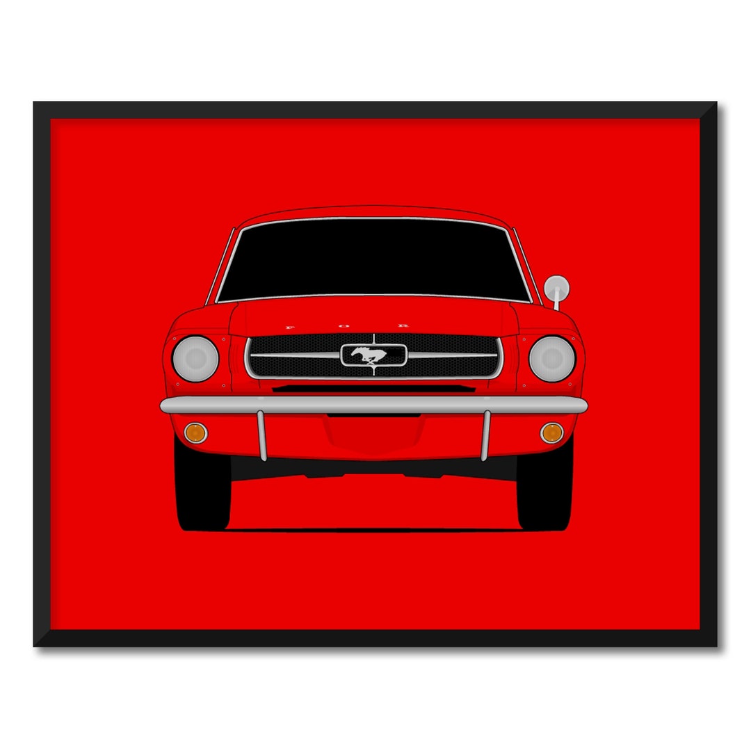 Ford Mustang GT (1964-1966) Car Poster Print Wall Art Decor CX1 ...