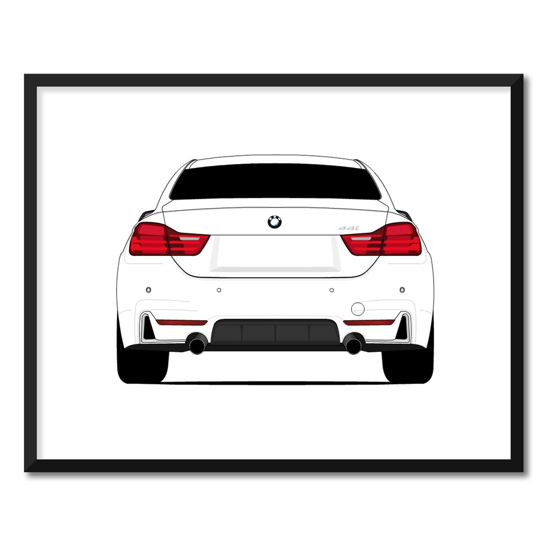 BMW 4 Series 440i F32 (2016-2019) (rear) Inspired Car Poster Print Wall ...