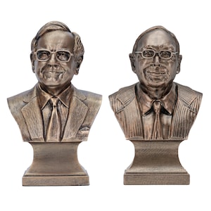 Warren Buffett and Charlie Munger Bust Statue Set Sculpture Berkshire Hathaway Gift for Investors Stock Market Collectible Memorabilia