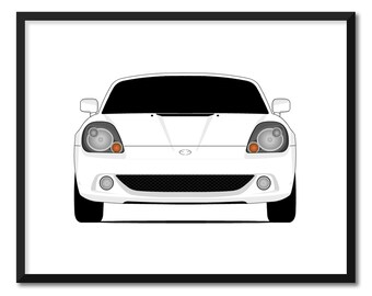 Toyota MR2 ZZW30 (1999-2001) 3rd Generation W30 Car Poster Print Wall Art Decor CX1 (Unframed)