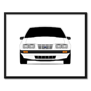 Ford Mustang (1983-1984) Fox Body Inspired Car Poster Print Wall Art Decor CX1 (Unframed)