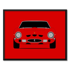 Ferrari 250 GTO (1962-1964) Inspired Car Poster Print Wall Art Decor CX1 (Unframed)