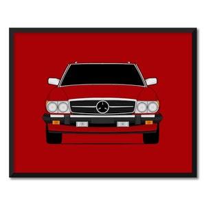 Mercedes-Benz 560SL (1986-1989) R107 Inspired Car Poster Print Wall Art Decor CX1 (Unframed)