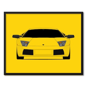 Lamborghini Murcielago (2001-2006) Inspired Car Poster Print Wall Art Decor CX1 (Unframed)