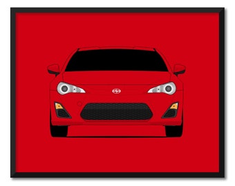 Scion FR-S (FRS) GT86 (2012-2016) Inspired Car Poster Print Wall Art Decor Toyota 86 JDM CX1 (Unframed)