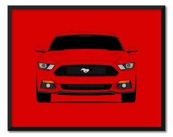 Ford Mustang GT S550 (2015-2017) Inspired Car Poster Print Wall Art Decor CX1 (Unframed)