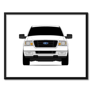 Ford F-150 (2004-2008) 11th Generation Inspired Car Poster Print Wall Art Decor CX1 (Unframed)