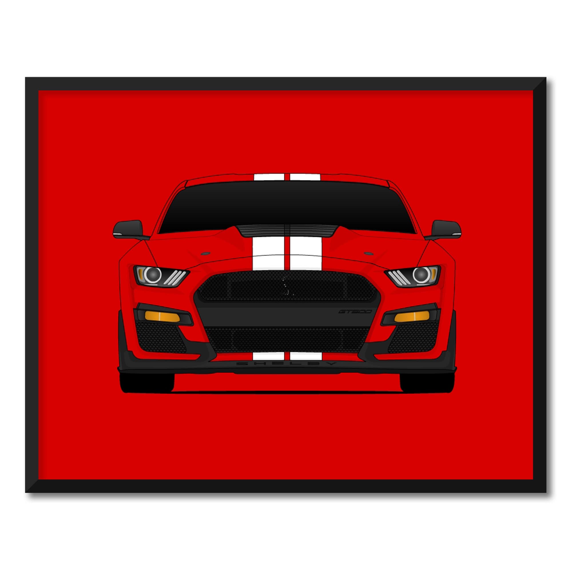 Shelby GT500 S550 (2020-2022) Ford Mustang Car Poster Print Wall Art ...