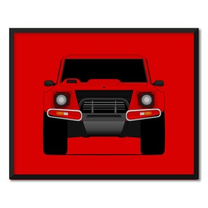 ランボルギーニ LM002 (1986-1993) にインスパイアされた車のポスタープリント ウォールアート デコレーション CX1 (フレームなし)