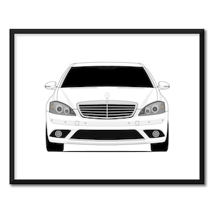 Mercedes-Benz S550 W221 (2007-2009) Inspired Car Poster Print Wall Art Decor CX1 (Unframed)