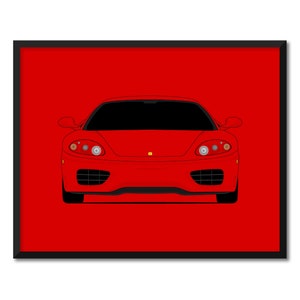 Ferrari 360 Modena (1999-2004) Inspired Poster Print Wall Art Decor CX1 (Unframed)