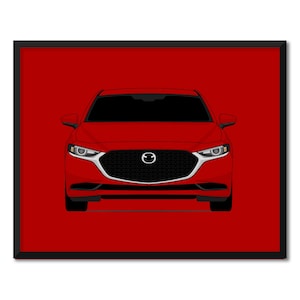Mazda 3 BP (2019-Present) 4th Generation Inspired Car Poster Print Wall Art Decor CX1 (Unframed)